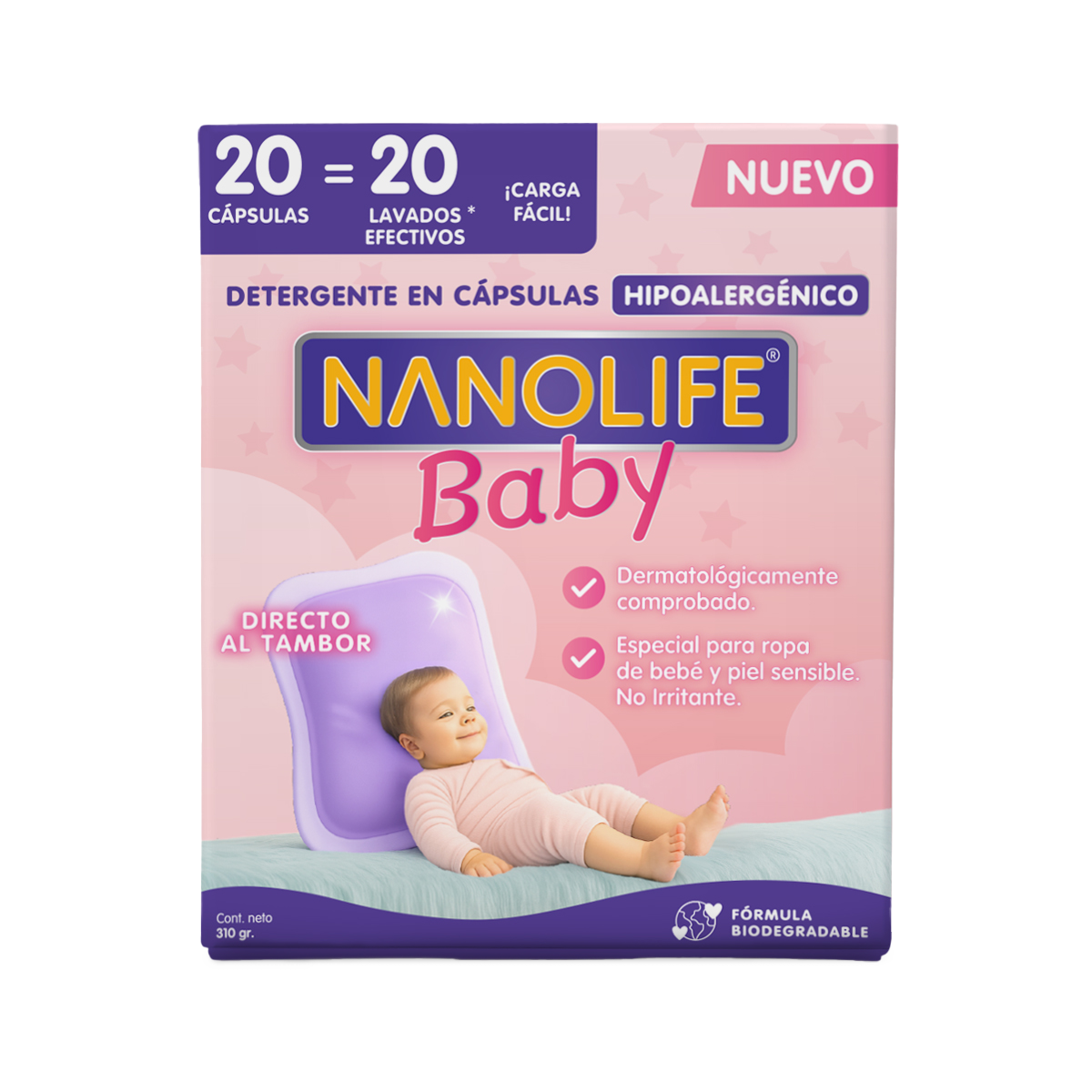 Detergente en Cápsulas Hipoalergénico - 20 lavados