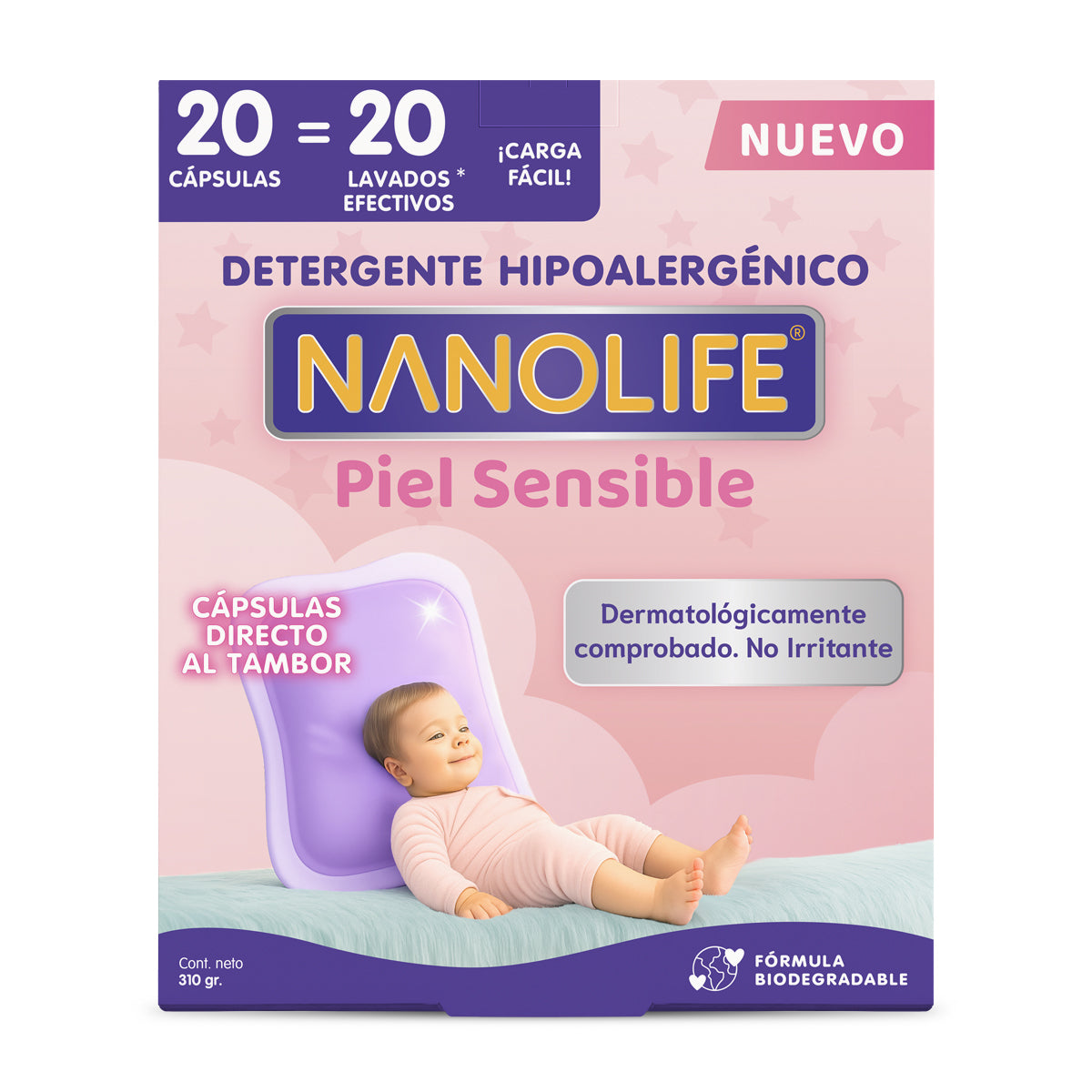 Detergente en Cápsulas Hipoalergénico - 20 lavados