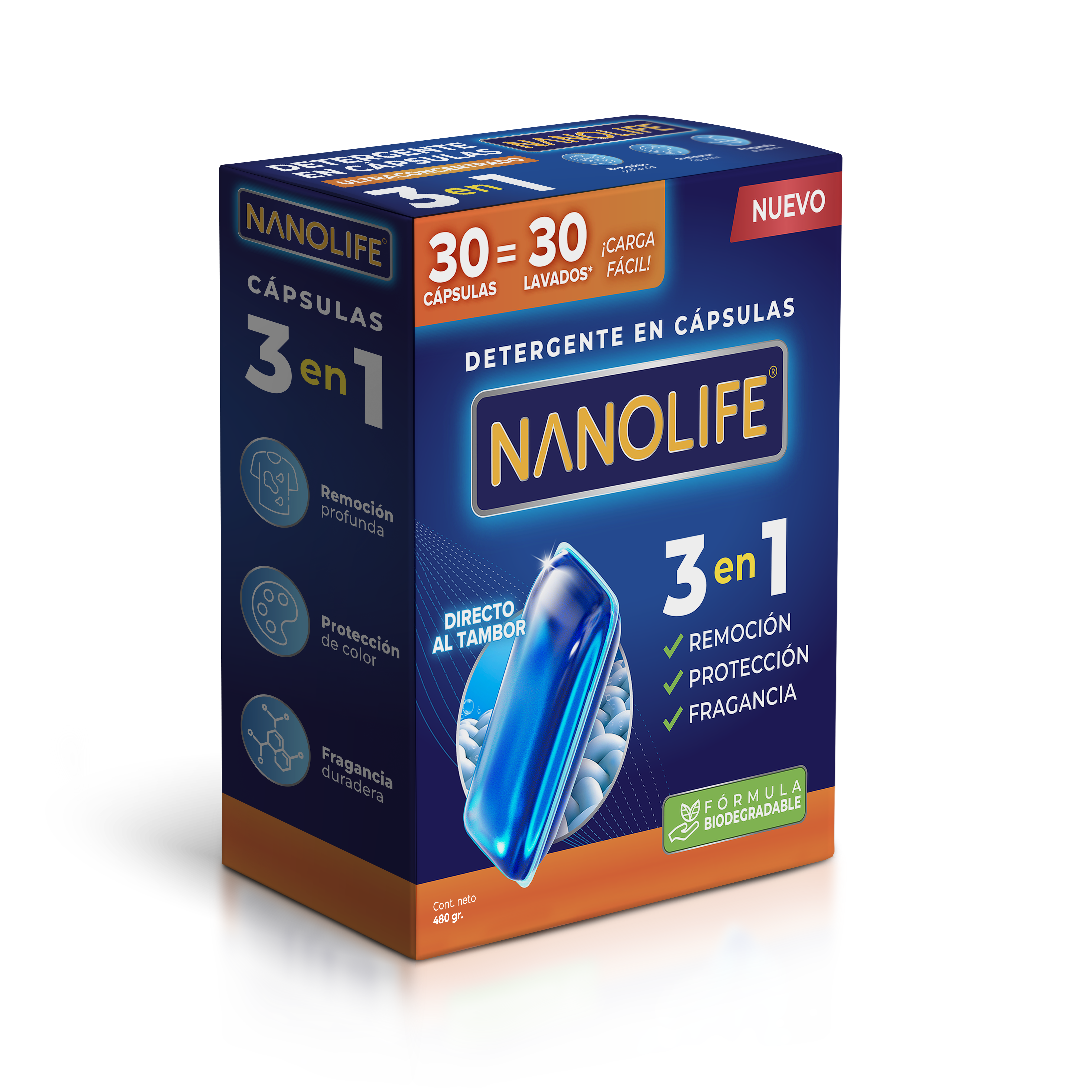 Detergente en Cápsulas Ultraconcentrado - 30 lavados