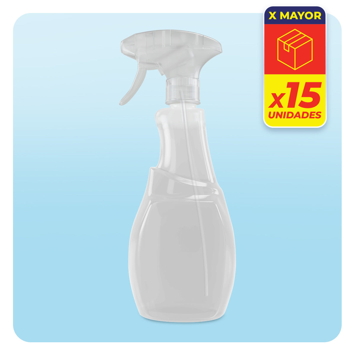 Botella Reutilizable con Gatillo Atomizador 600ml - 15u Caja por Mayor