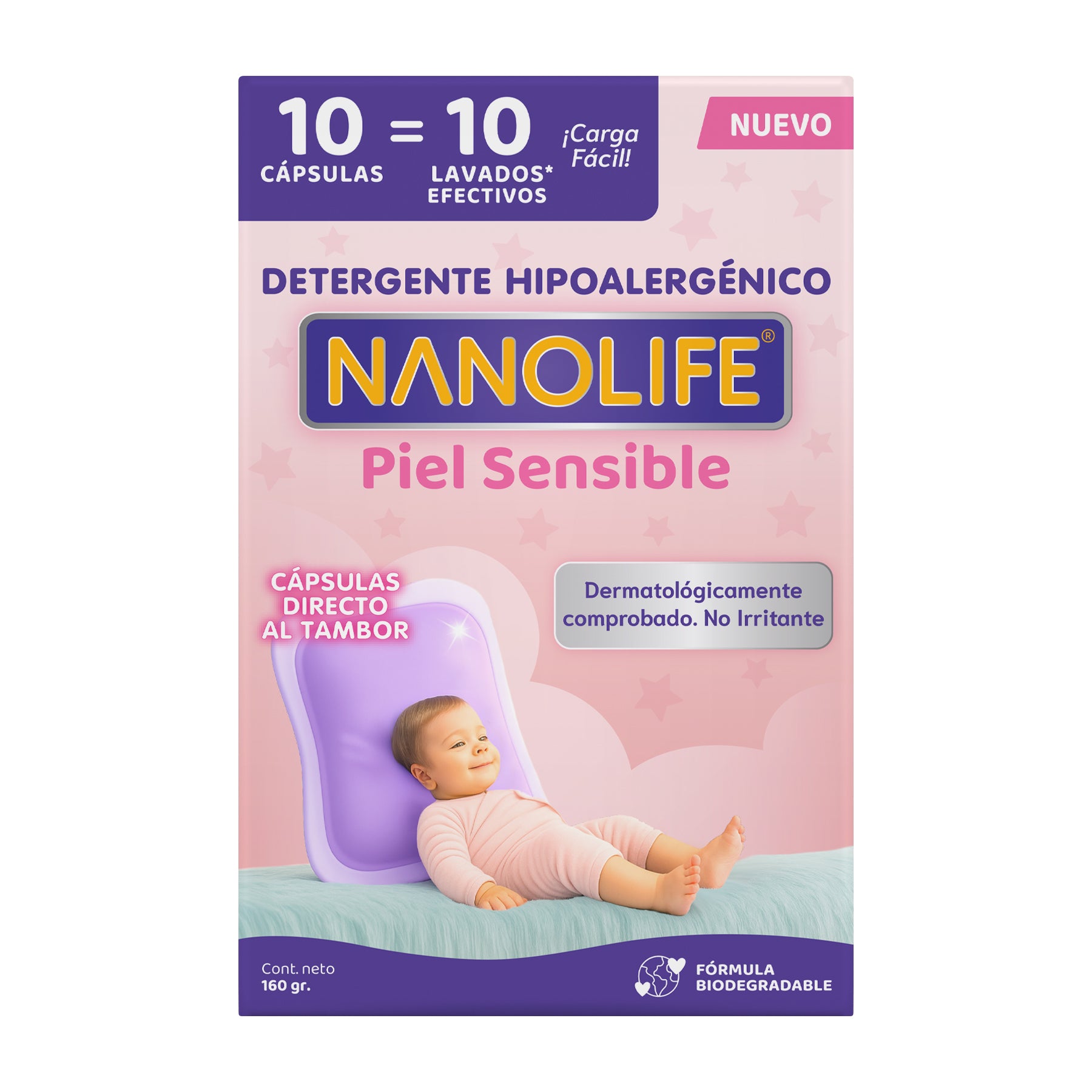 Detergente en Cápsulas Hipoalergénico - 10 lavados