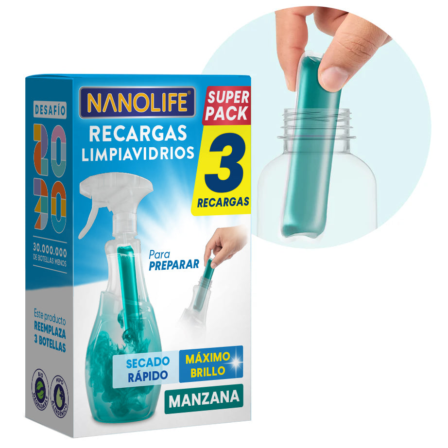 Limpiavidrios - 3 Recargas