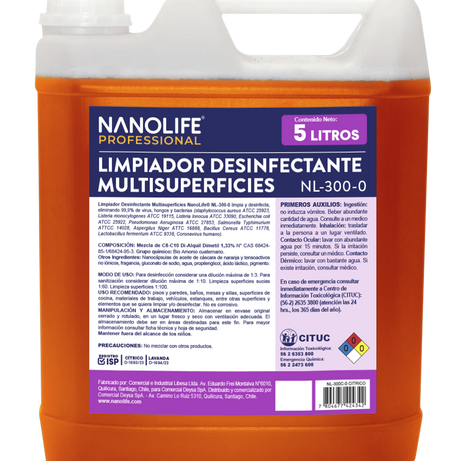 LIMPIADOR DESINFECTANTE MULTISUPERFICIES