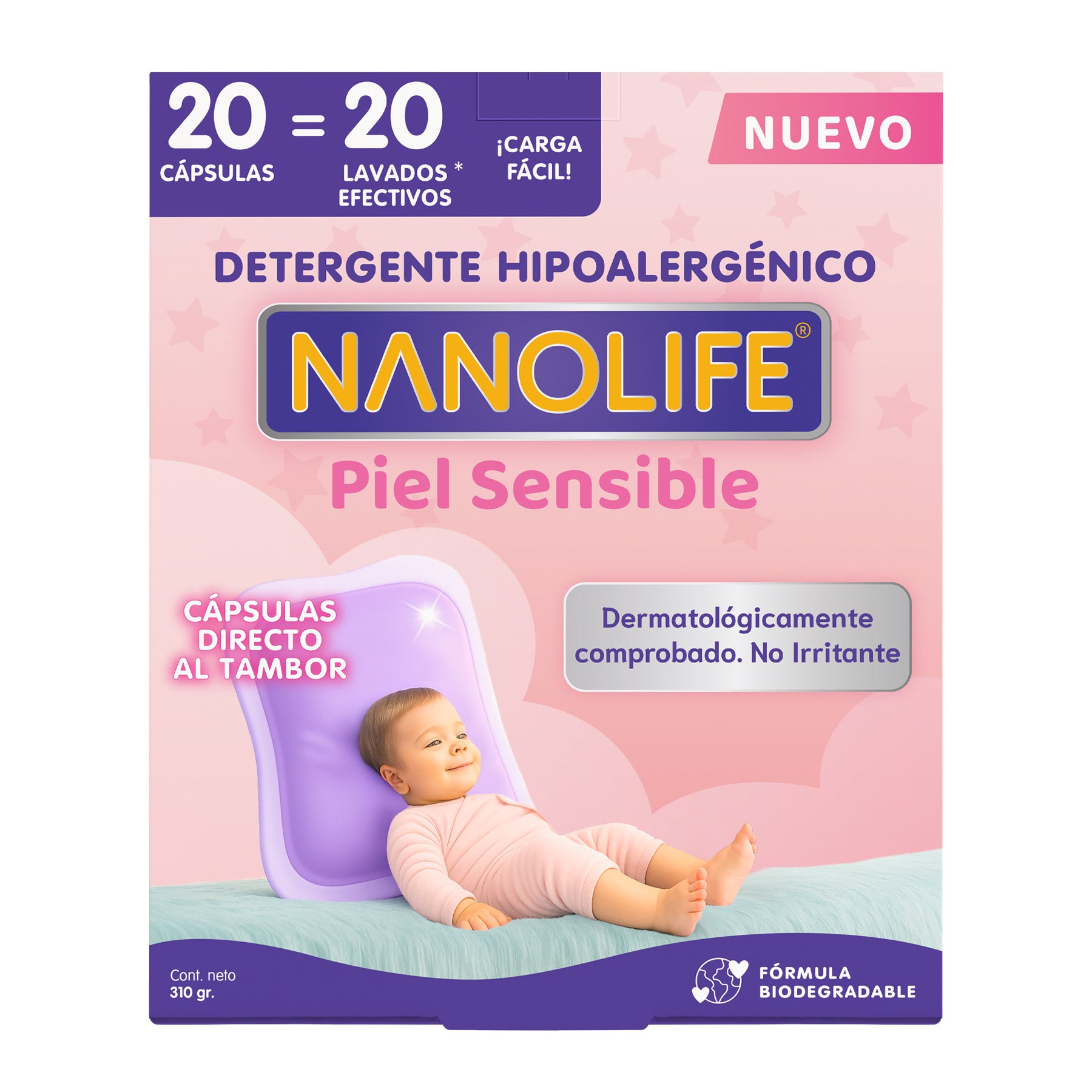 Detergente en Cápsulas Hipoalergénico - 20 lavados