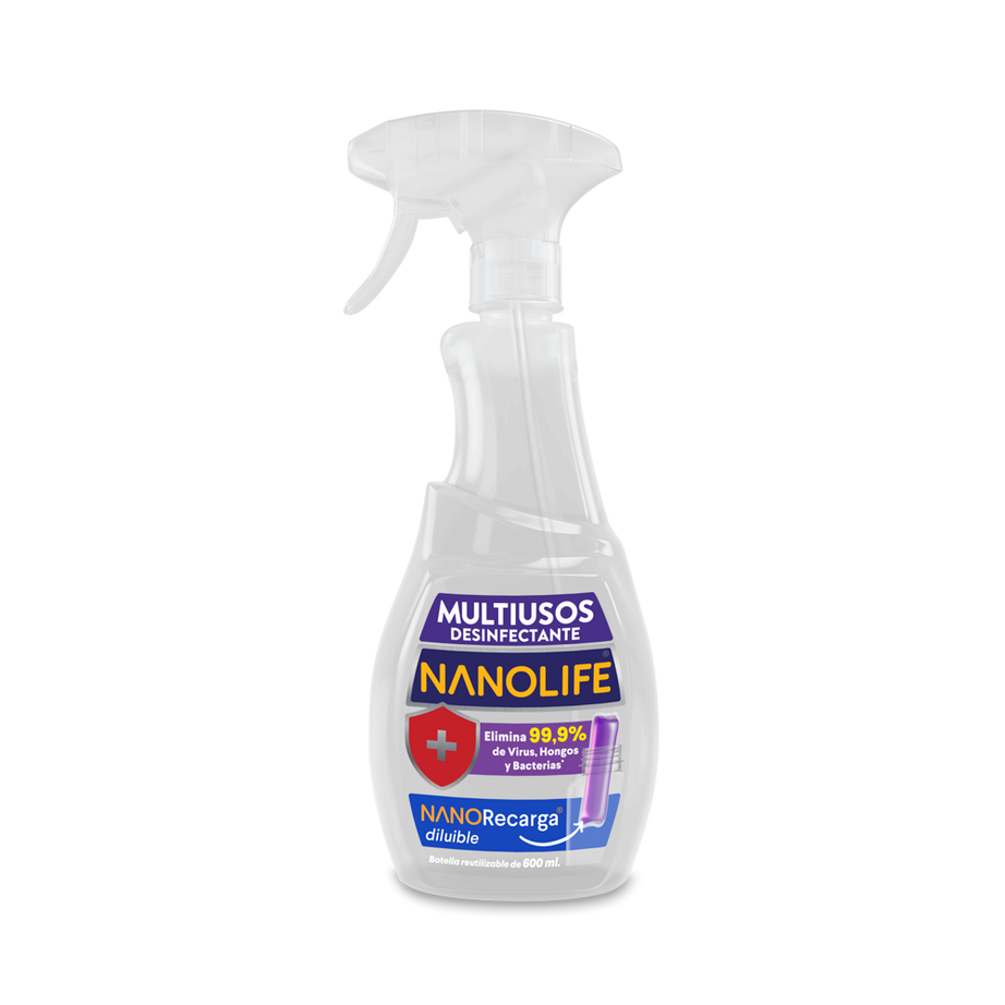 Botella reutilizable 600 cc - Multiusos desinfectante