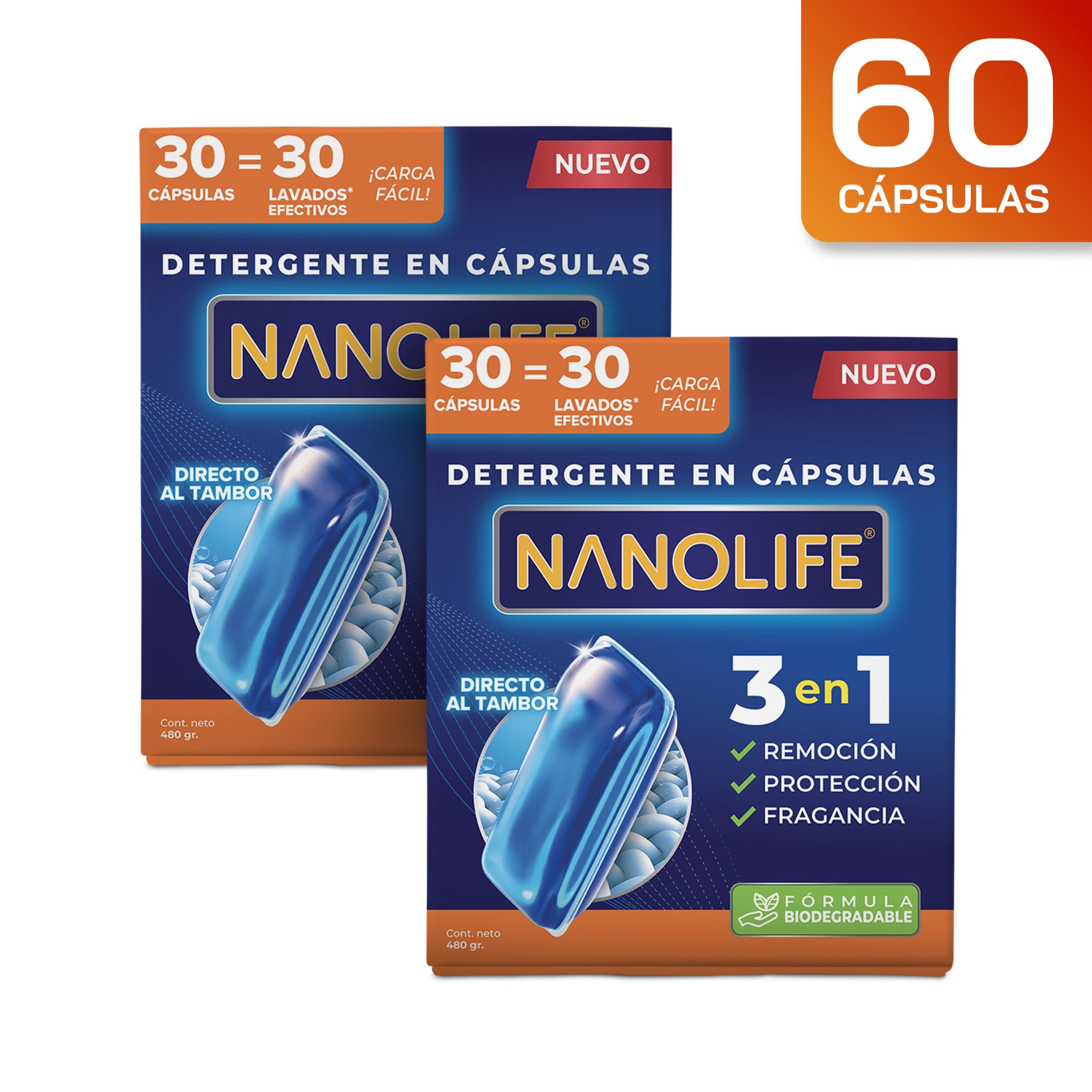 PACK Detergente en Cápsulas Ultraconcentrado - 60 lavados