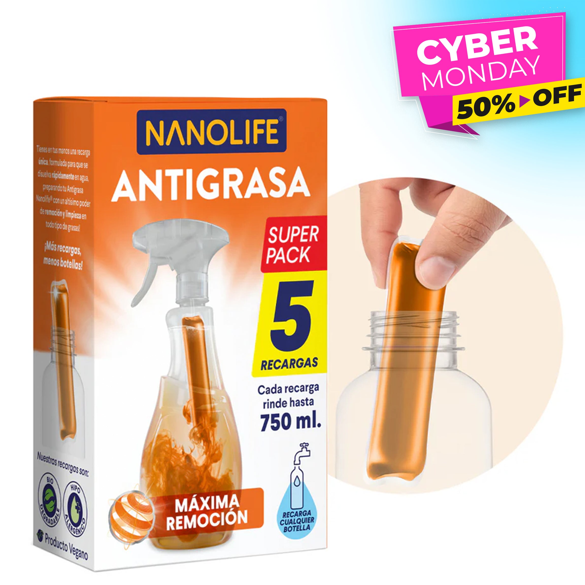 Antigrasa - 5 Recargas
