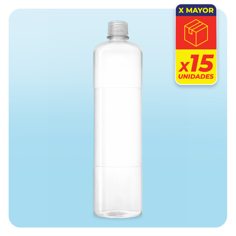 Botella reutilizable 1 litro - 15u Caja por Mayor