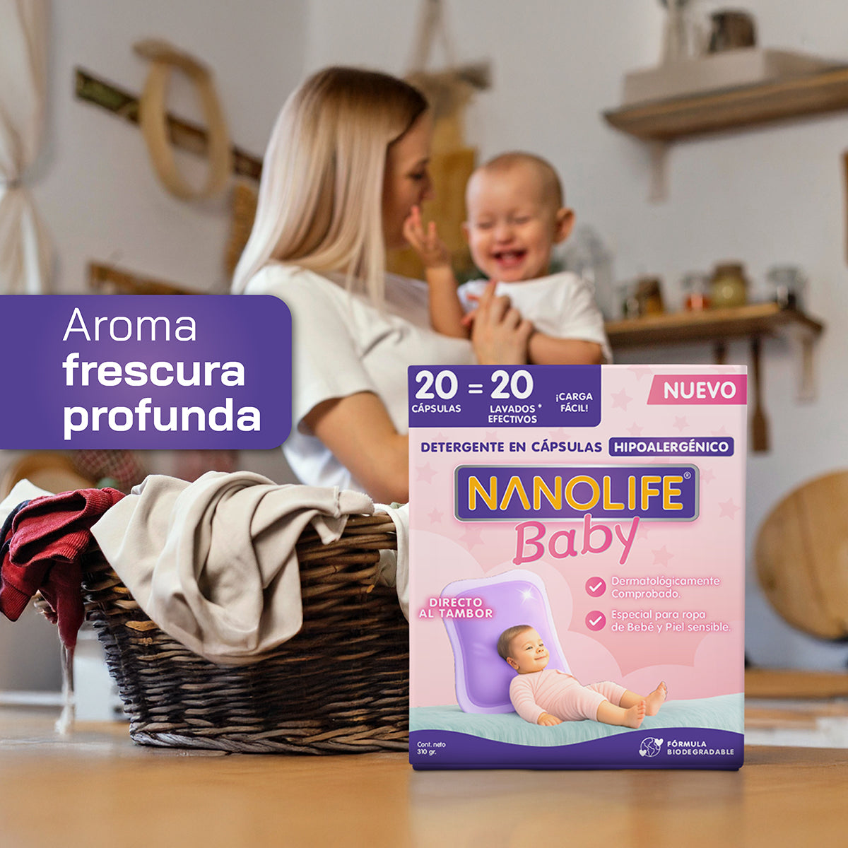 Detergente en Cápsulas Hipoalergénico - 20 lavados