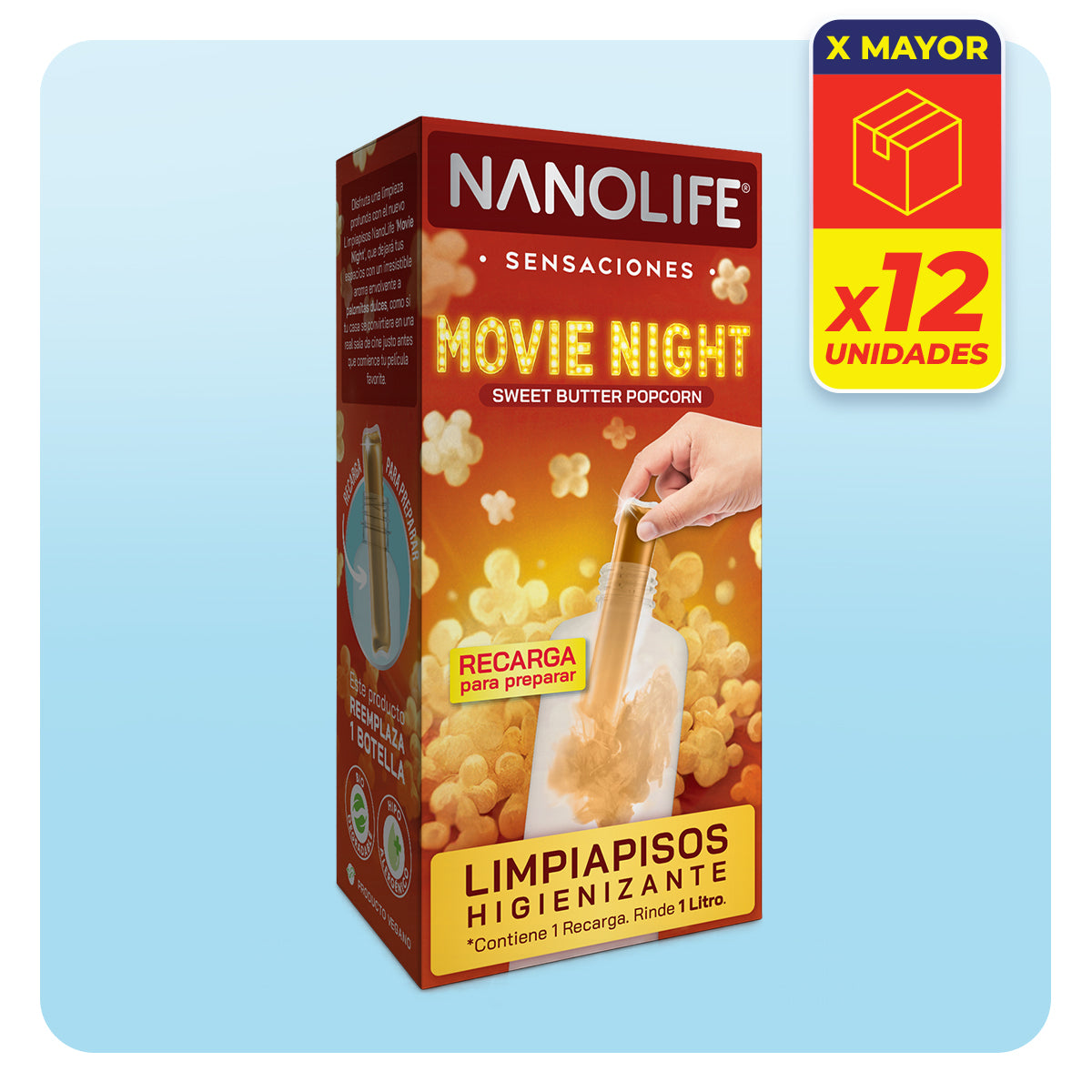 Limpiapisos Higienizante "Movie Night"- 12u Caja Por Mayor