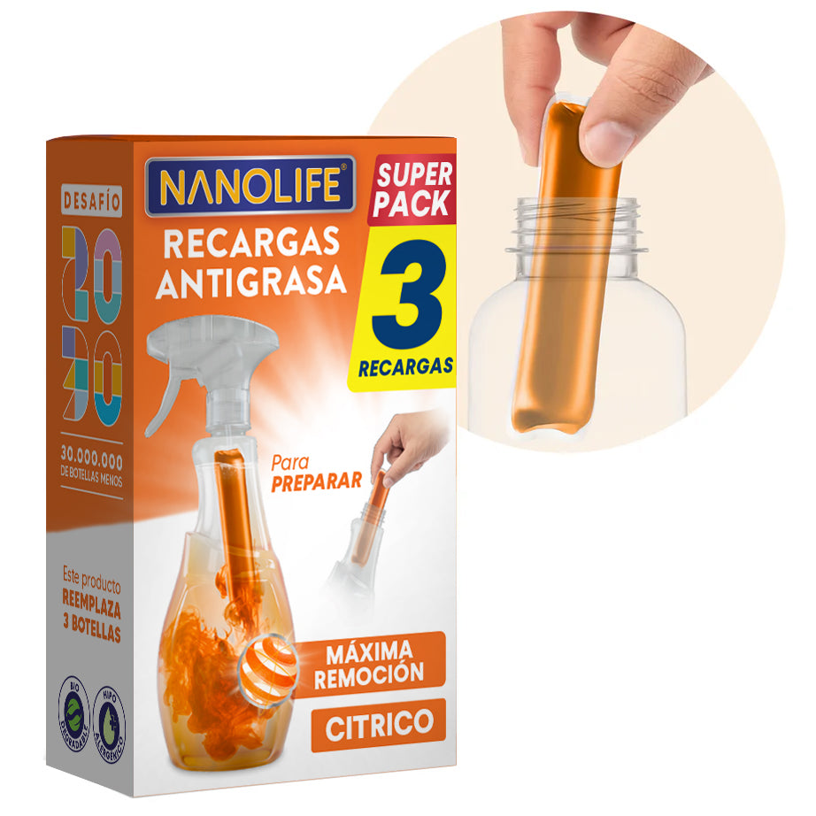 Antigrasa - 3 Recargas