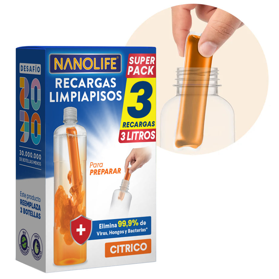 Limpiapisos Desinfectante - 3 Recargas